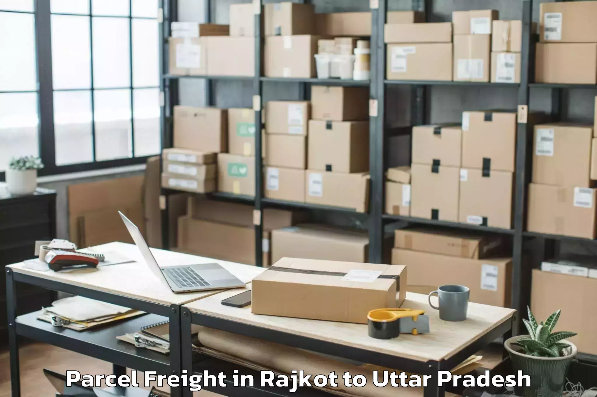 Reliable Rajkot to Dayalbagh Educational Institut Parcel Freight